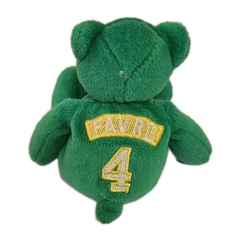 Vtg 1998 Brett Favre Beanie Bear Green Bay Packers NFL Limited Treasures Plush 4
